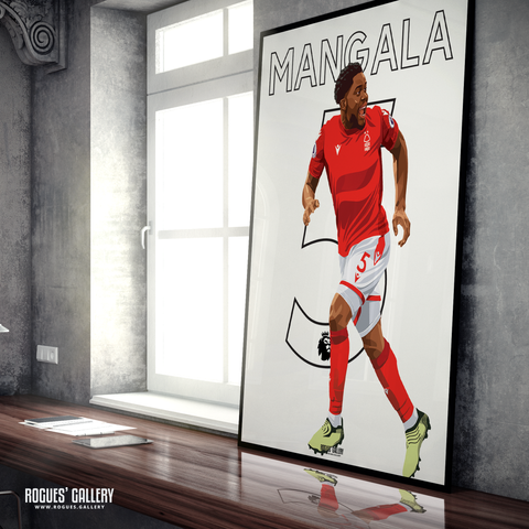 Orel Mangala Nottingham Forest midfielder A1 print
