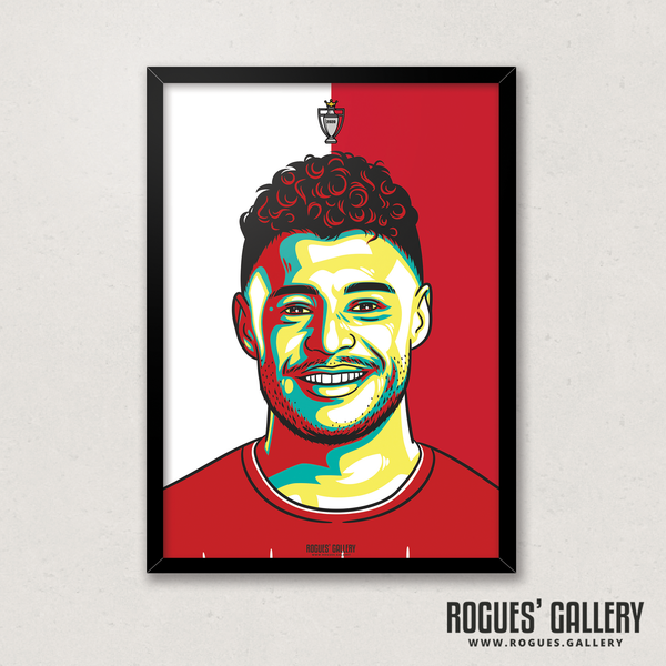Alex Oxlade-Chamberlain midfielder Liverpool FC Anfield Art print A3 Champions Limited Edition edits title victory