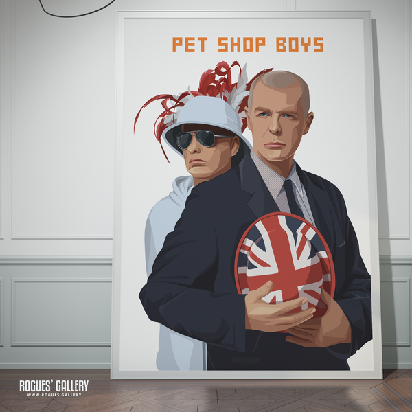 Pet Shop Boys Neil Tennant Chris Lowe art graphic design Union jack A0 print poster