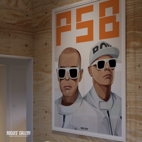 Pet Shop Boys Neil Tennant Chris Lowe art graphic design sunglasses at night hotspot PSB tour hits huge poster amazing gay homosexual