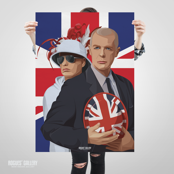 Pet Shop Boys Union Jack Brit Print poster euro synth music