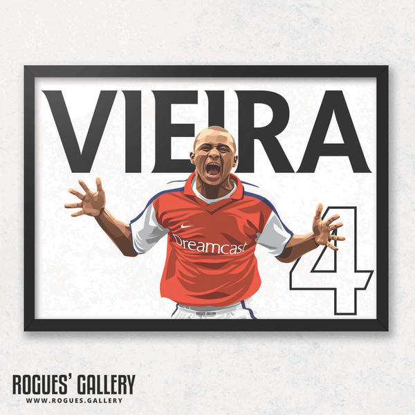 Patrick Vieira Arsenal 4 A3 print