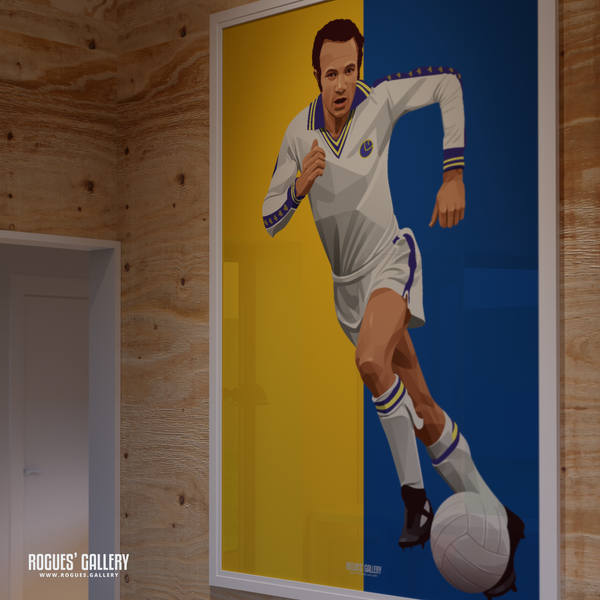Paul Reaney signed Leeds United memorabilia poster Elland Road