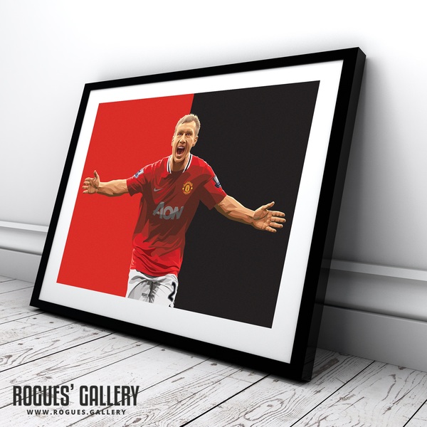 Paul Scholes Manchester United midfielder MUFC Old Trafford A2 print