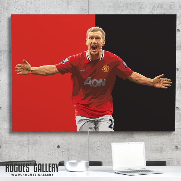 Paul Scholes Manchester United midfielder MUFC Old Trafford A0 print