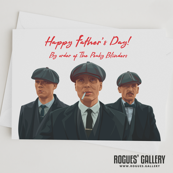Peaky Blinders Thomas Arthur John Shelby Birmingham BBC TV series period drama Father's day card