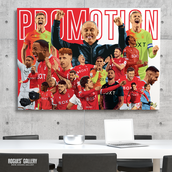 Nottingham Forest memorabilia Season Promotion Souvenir 2021-22 signed poster