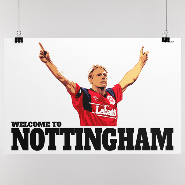 Psycho Salute Print Stuart Pearce Welcome to Nottingham Forest Captain England left back Three Lions Manager