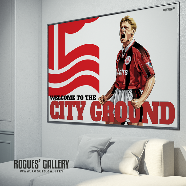 Welcome To The City Ground - Psycho Version - Nottingham Forest - A0, A1 or A3 Print