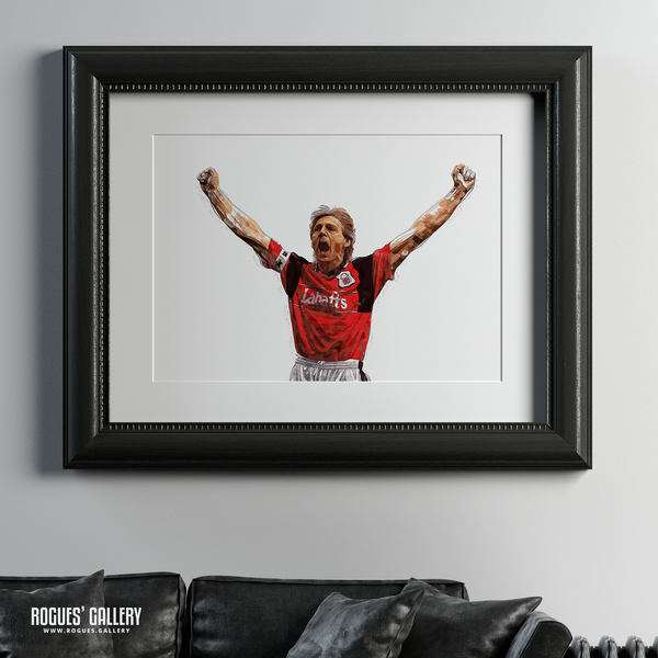 Stuart Pearce Psycho Nottingham Forest signed  memorabilia legend captain salute poster