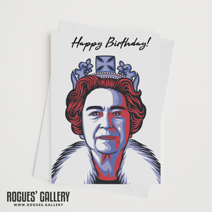 HRH Queen Birthday Card 100