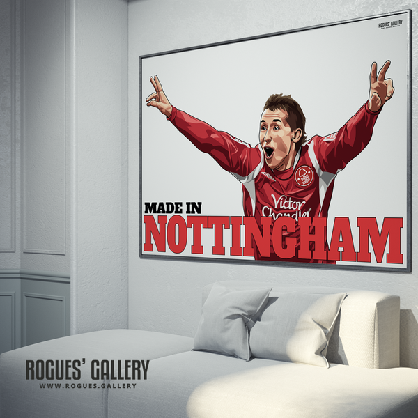 Raddy Majewski Nottingham Forest goal vs WBA Made In Nottingham The City Ground A0 edit Art Prints