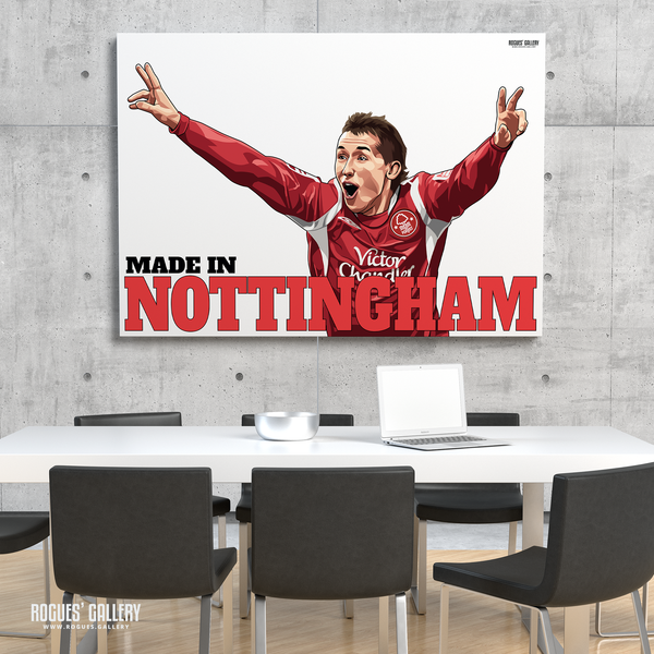 Raddy Majewski Nottingham Forest goal vs WBA Made In Nottingham The City Ground A0 Art Prints