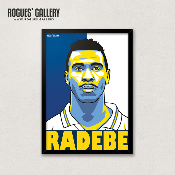 Lucas Radebe Leeds United captain south african defender A3 print