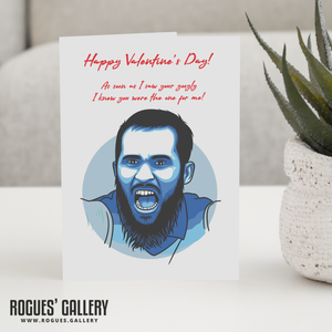 Adil Rashid England Cricket Valentine's Day Card googly
