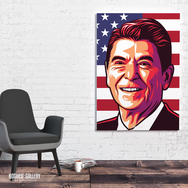 Ronald Reagan POTUS USA President A0 art print