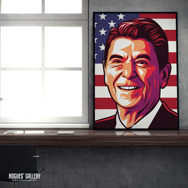 Ronald Reagan POTUS USA President A2 art print