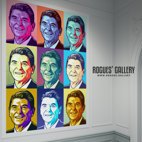 Ronald Reagan POTUS USA President huge poster pop art