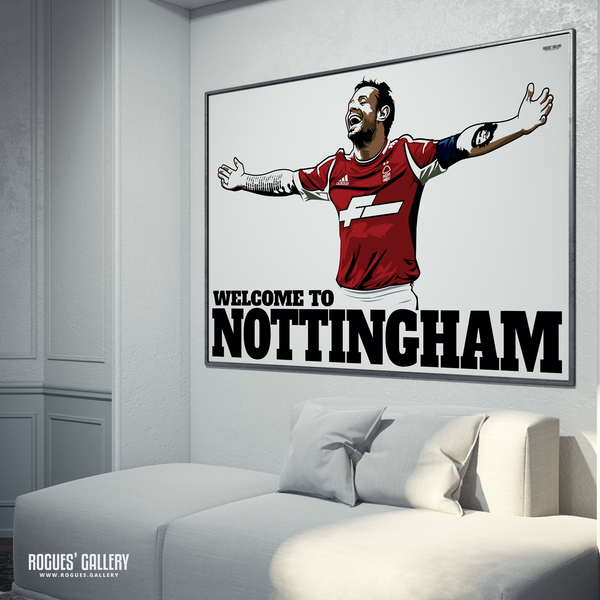 Andy Reid poster Nottingham Forest City Ground Irish Welcome To Nottingham