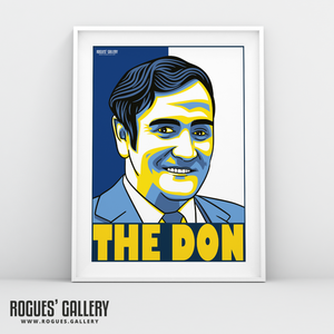 Don Revie Leeds Utd United manager A3 print The Don