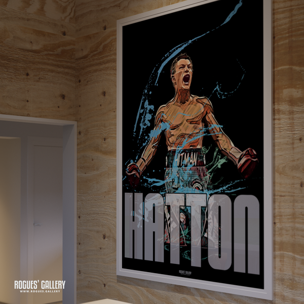 Ricky 'Hitman' Hatton boxing welterweight champion Manchester A0 print
