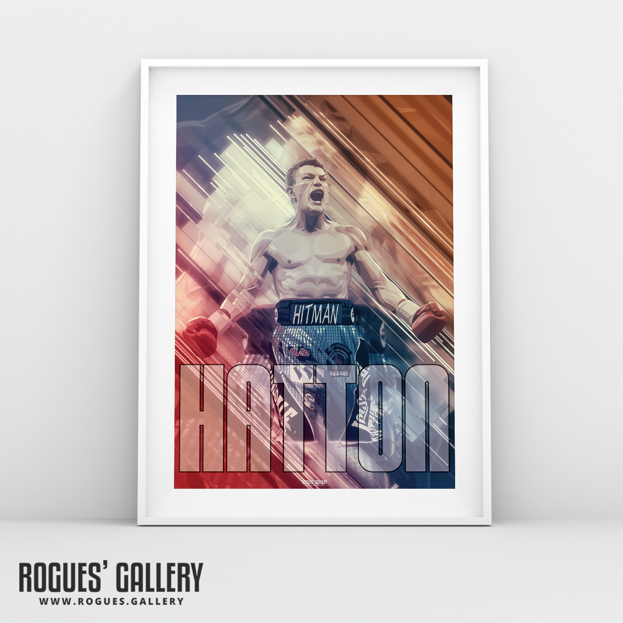 Ricky Hatton The Hitman boxing champion Manchester A3 print