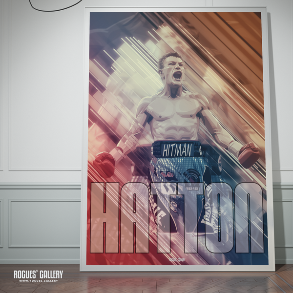 Ricky Hatton The Hitman boxing champion Manchester poster signed autograph rare