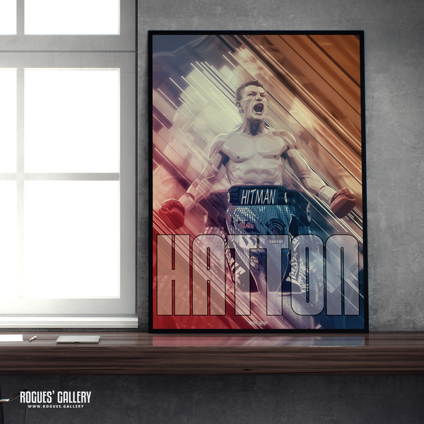 Ricky Hatton The Hitman boxing champion Manchester A2 print