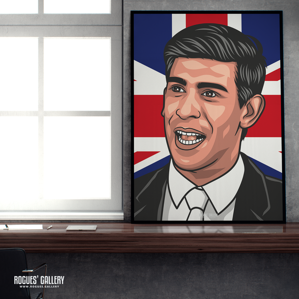 Rishi Sunak British Prime Minister A2 print Conservative Indian Downing Street Government 