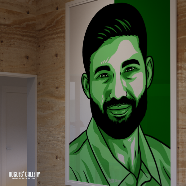 Mohammad Rizwan Pakistan cricket memorabilia batsman poster rare