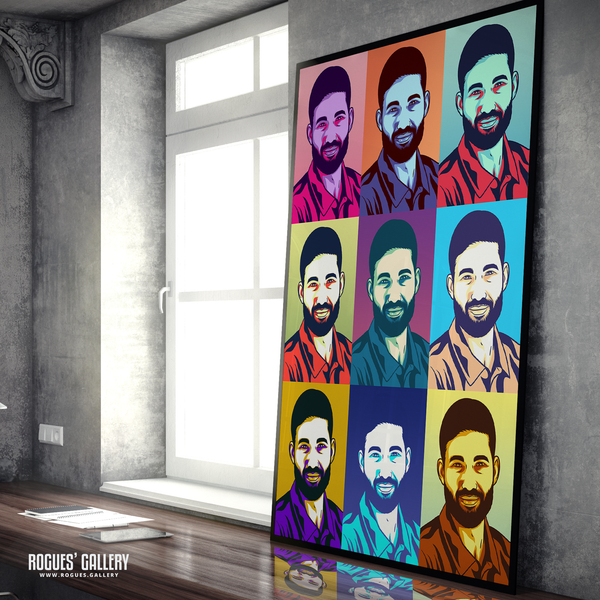Mohammad Rizwan Pakistan cricket batsman A1 pop art print
