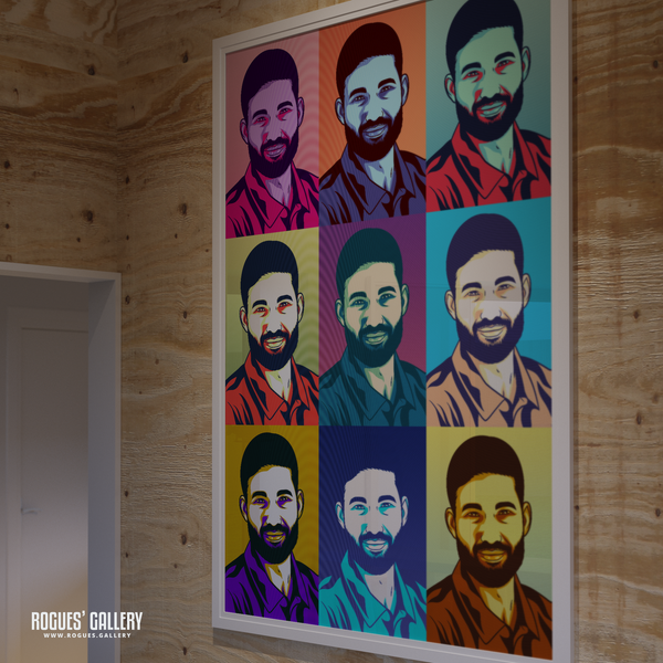 Mohammad Rizwan Pakistan cricket batsman A0 pop art print