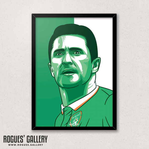 Robbie Keane Eire Ireland striker captain A3 print edits art