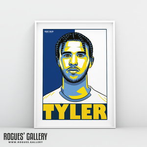 Tyler Roberts Leeds United FC forward A3 art print design