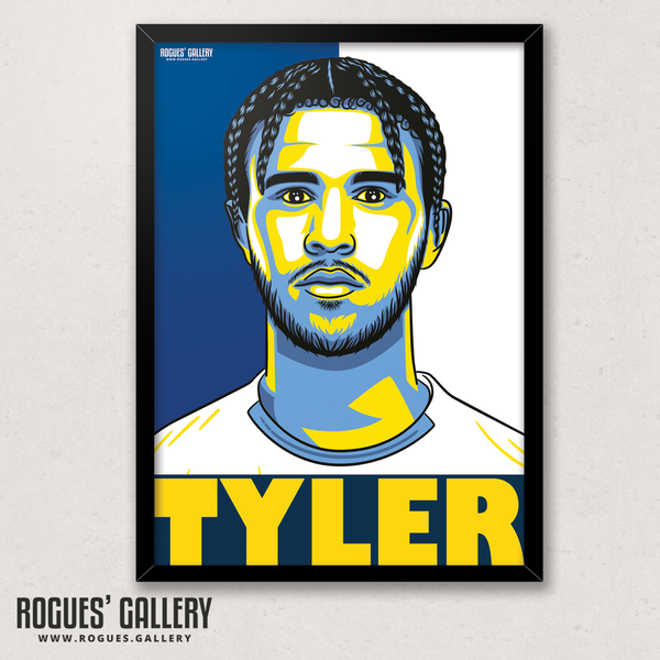 Tyler Roberts Leeds Utd LUFC striker A3 art print design