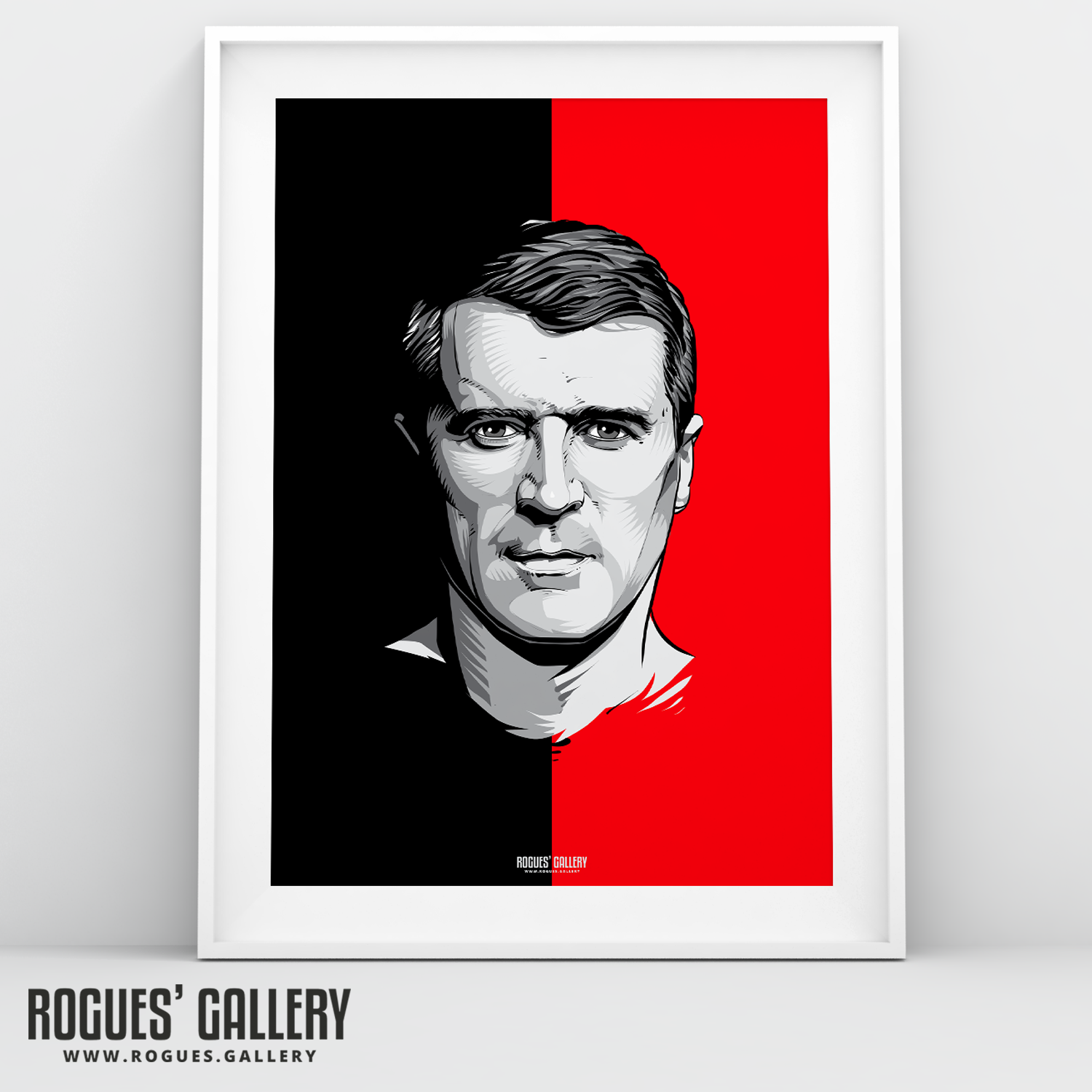 Roy Keane Manchester United A3 print legend 