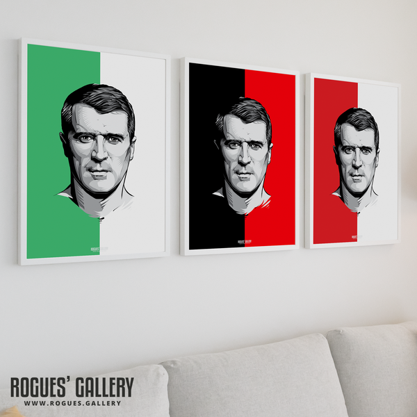 Roy Keane Irish midfielder captain manager coach Nottingham Forest Manchester United Eire art prints