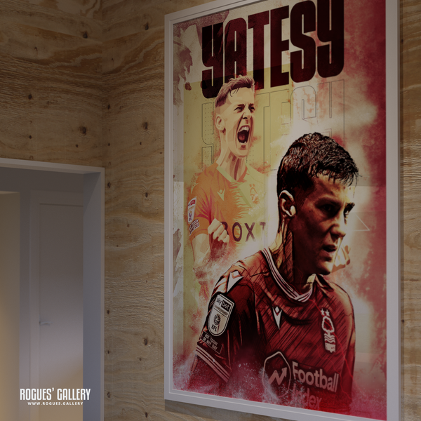 Ryan Yates Nottingham Forest midfielder 110% A0 print concept poster