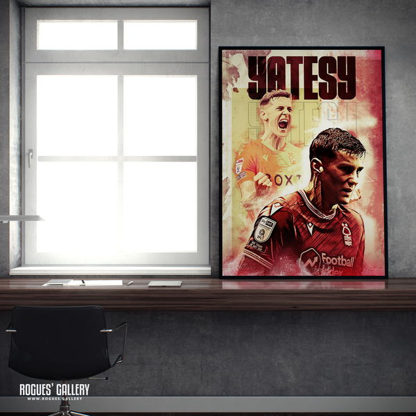 Ryan Yates Nottingham Forest midfielder 110% A2 print concept poster