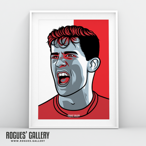 Ryan Yates GBTL portrait A3 print Nottingham Forest City Ground