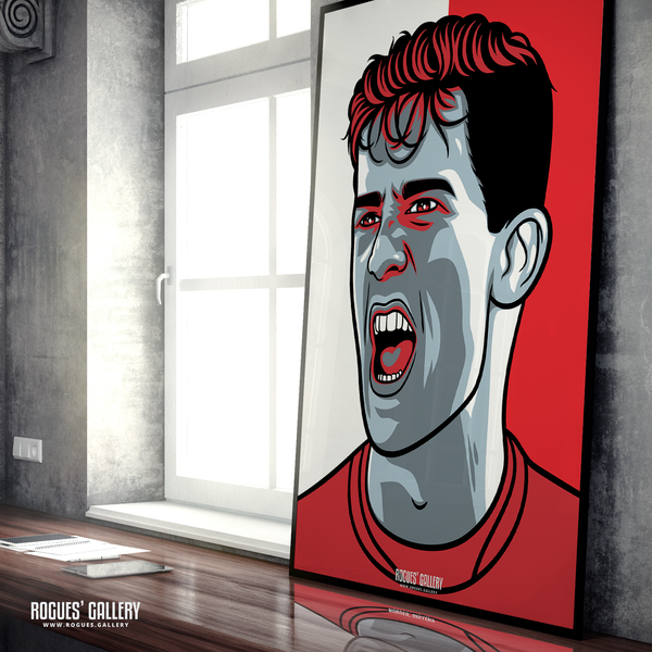 Ryan Yates GBTL portrait A1 print Nottingham Forest City Ground