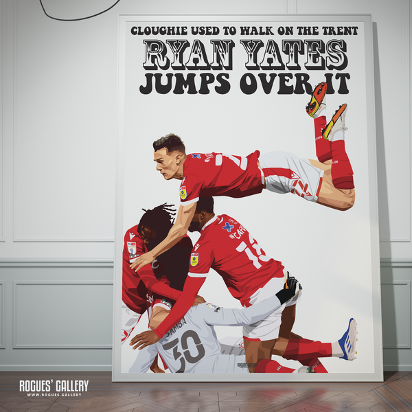 Ryan Yates Jumps Over the Trent poster Nottingham Forest memorabilia 