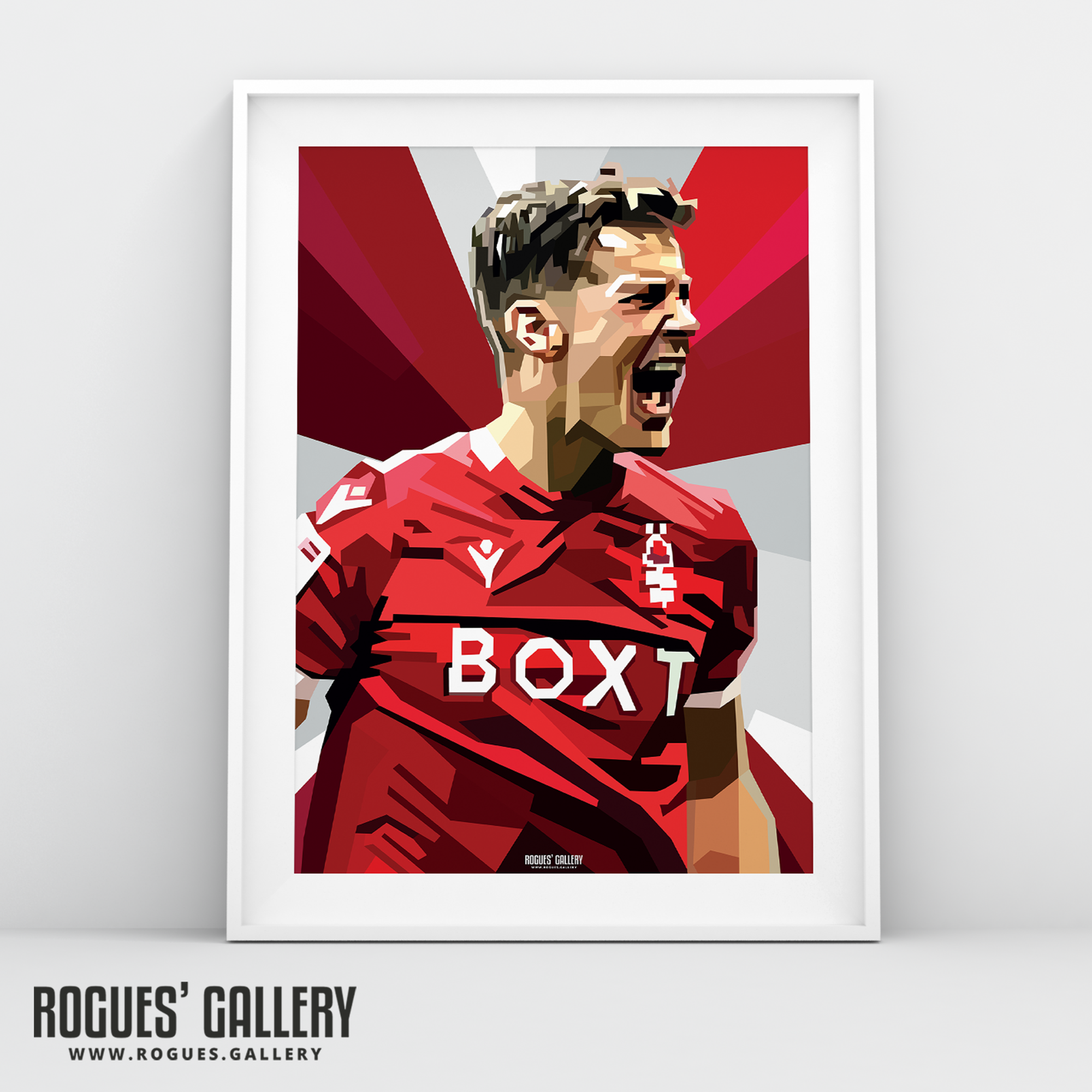 Ryan Yates Nottingham Forest a3 print modern art midfielder