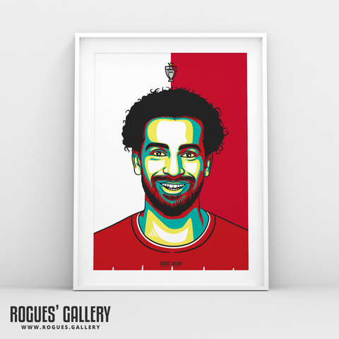 Mo Salah Striker Liverpool FC Anfield Art print A3 Champions Limited Edition