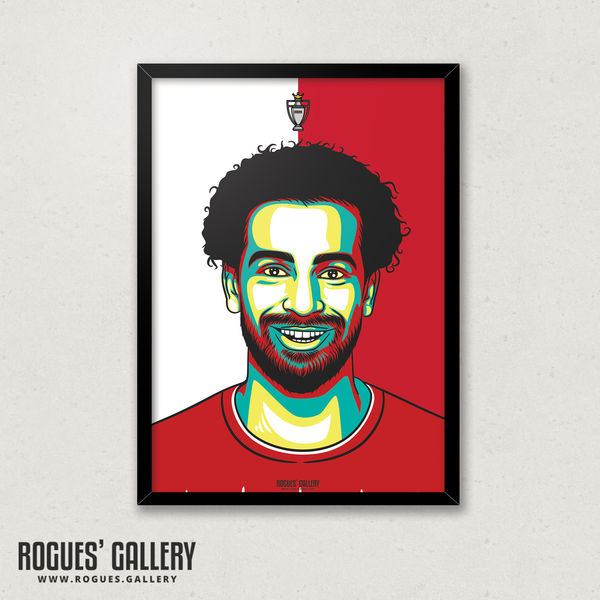 Mo Salah Striker Liverpool FC Anfield Art print A3 Champions Limited Edition Egypt Premier Title