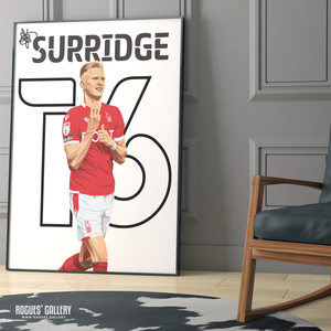 Sam Surridge Nottingham Forest memorabilia hat trick signed poster