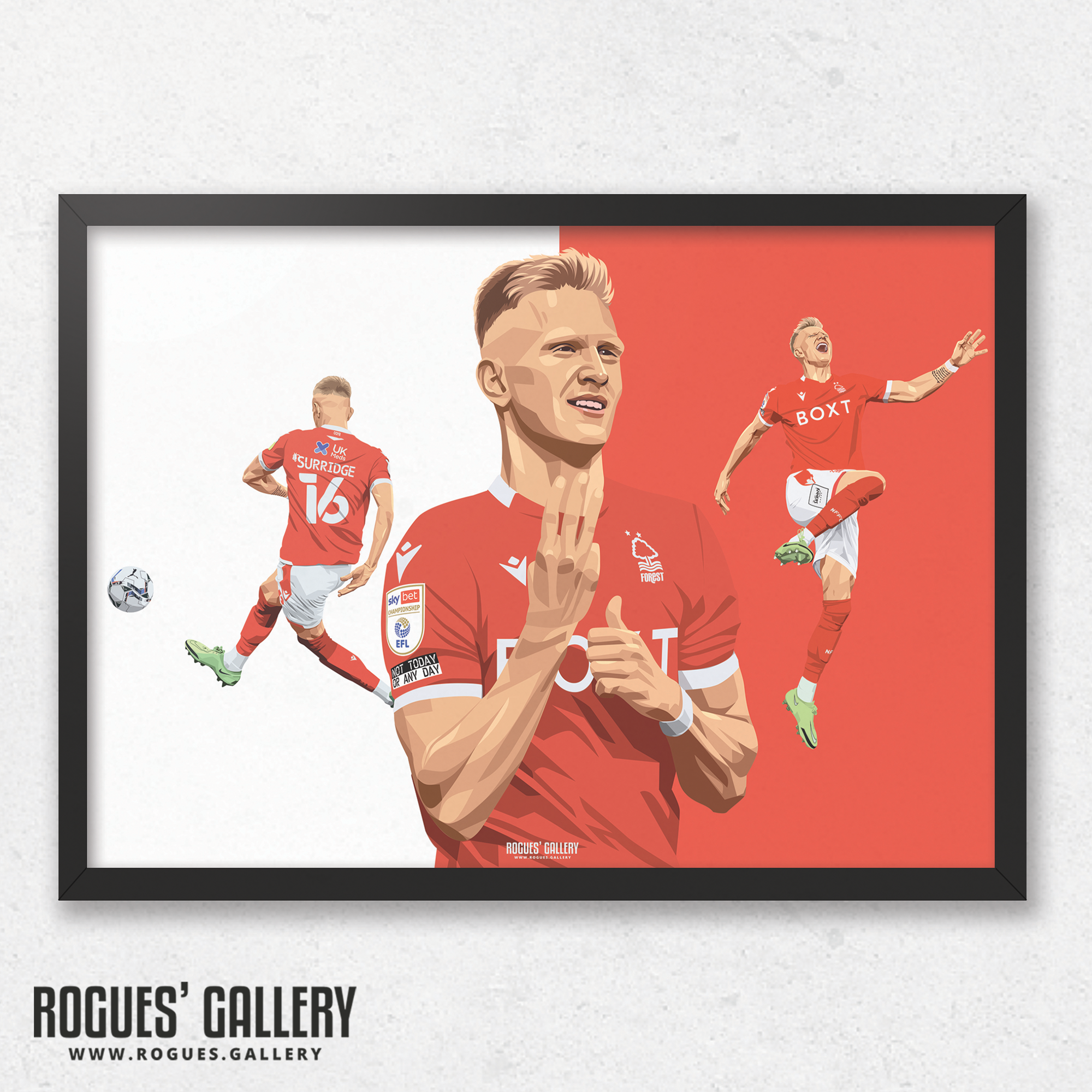 Sam Surridge Nottingham Forest hat trick a3 print striker