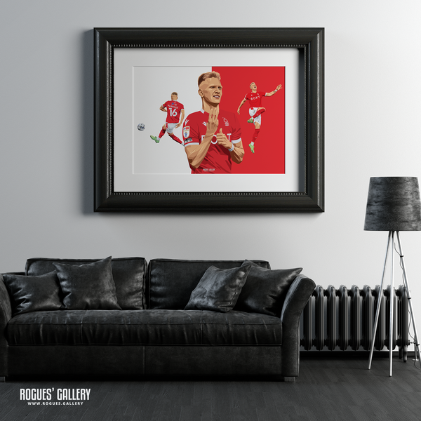 Sam Surridge Nottingham Forest hat trick a2 print striker