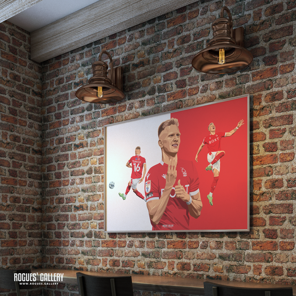 Sam Surridge Nottingham Forest memorabilia hat trick signed poster