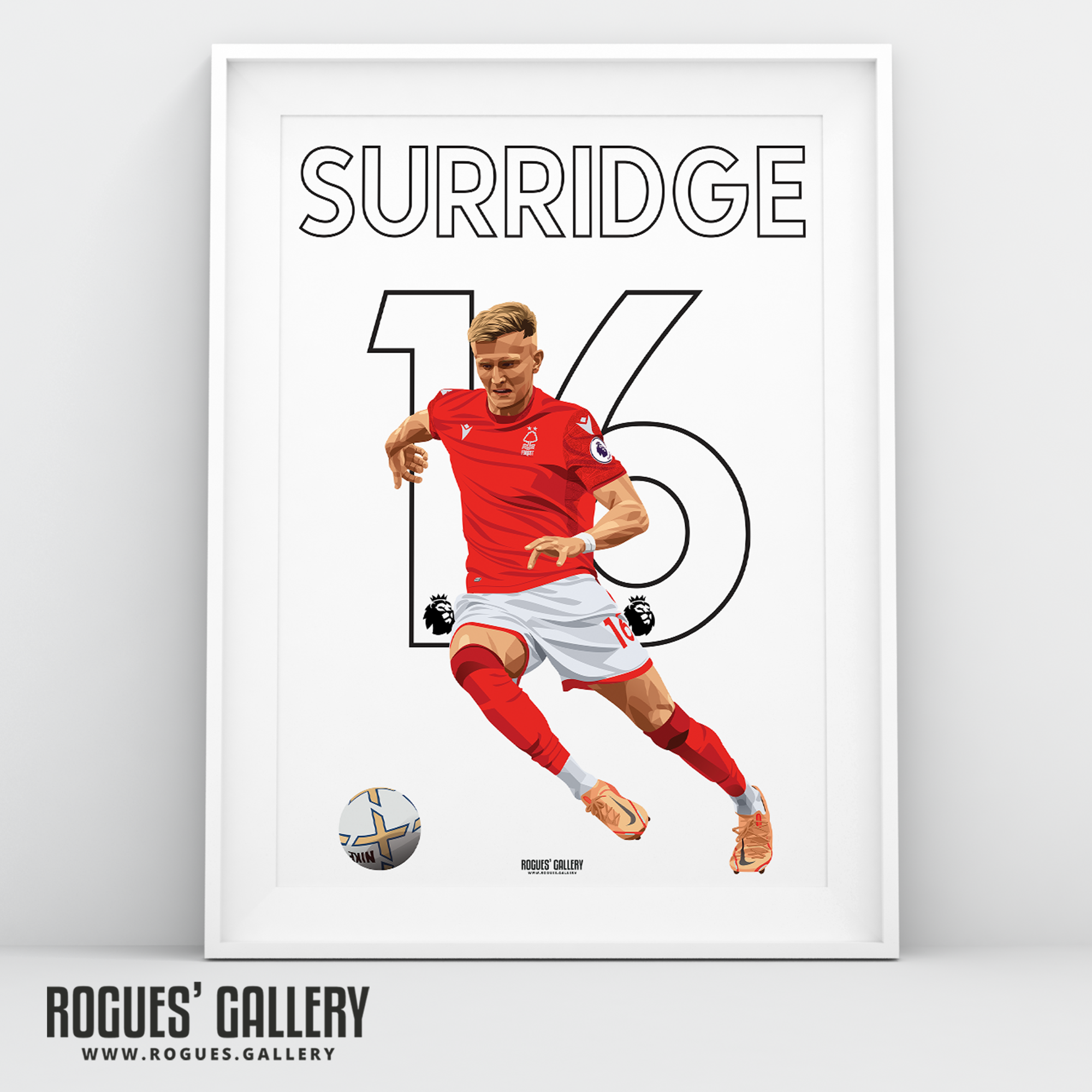 Sam Surridge Nottingham Forest striker A3 print
